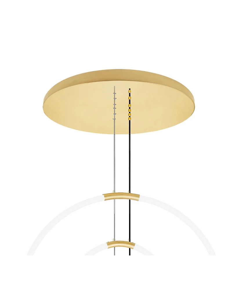 Cwi Lighting 63" Metal Hoops 6 Light Led Chandelier