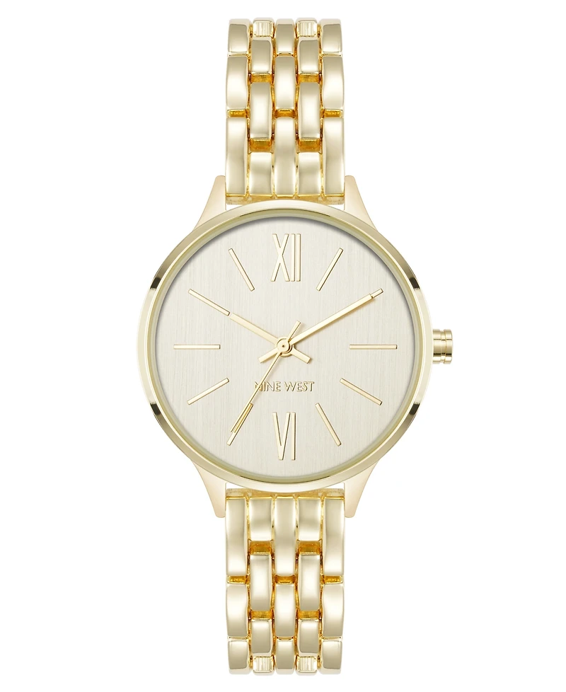 Anne Klein Women's Quartz Essential Gold-Tone Metal Alloy Watch, 34mm