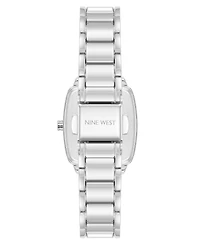 Anne Klein Women's Quartz Cushion Silver-Tone Metal Alloy Watch, 26mm