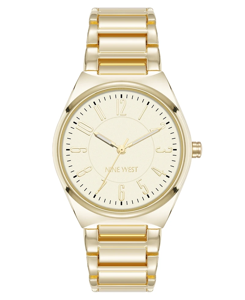 Anne Klein Women's Quartz Easy-to-Read Gold-Tone Metal Alloy Watch, 34mm