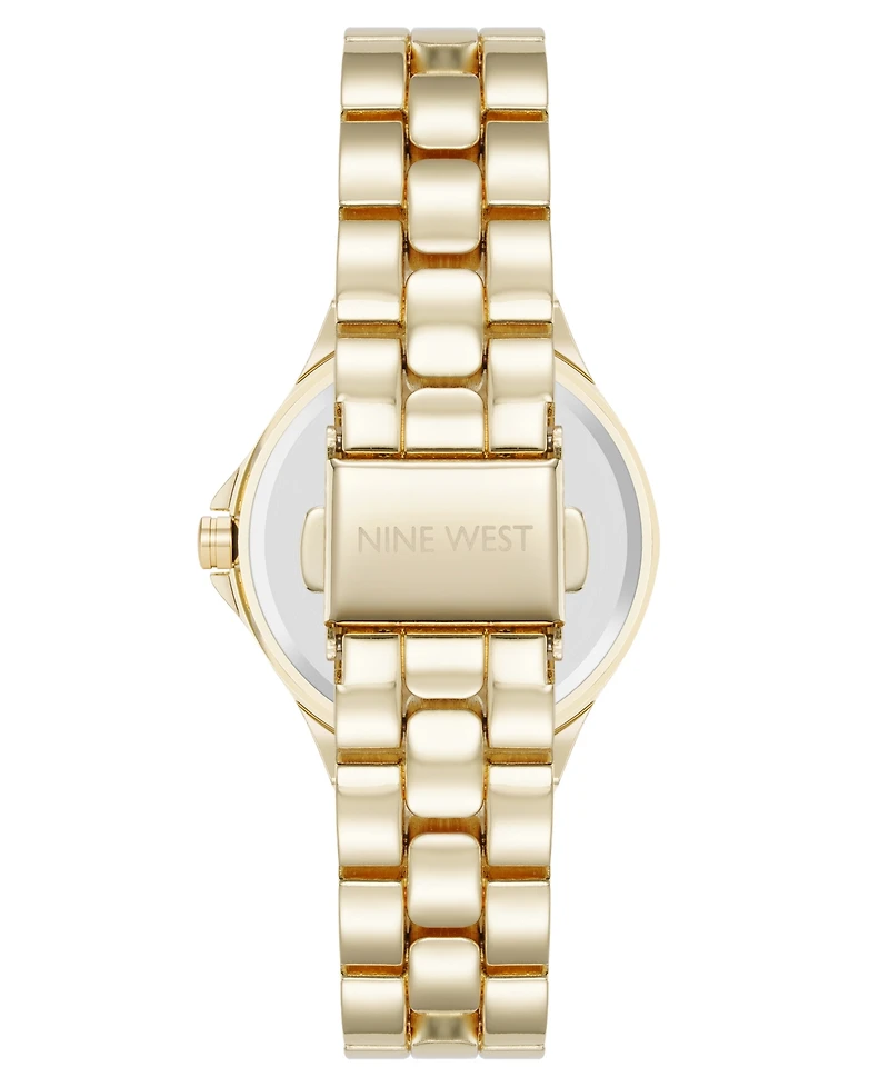 Anne Klein Women's Quartz Iconic Olive and Gold-Tone Metal Alloy Watch, 35mm