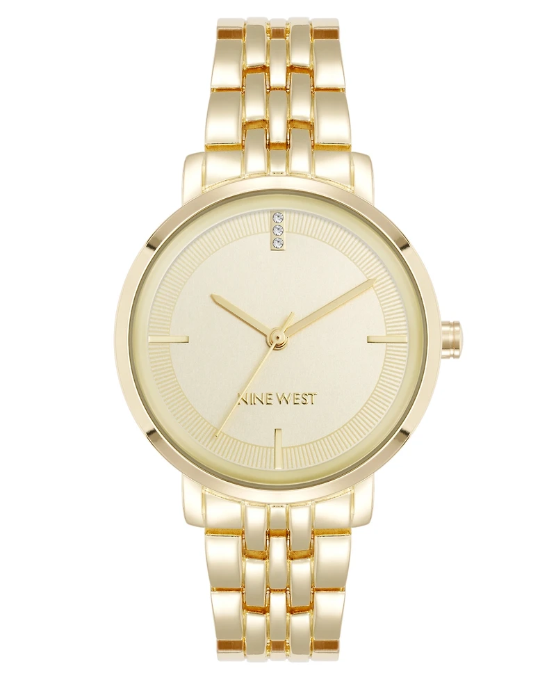 Anne Klein Women's Quartz Premium Gold-Tone Metal Alloy Watch, 35mm