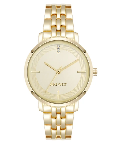 Anne Klein Women's Quartz Premium Gold-Tone Metal Alloy Watch, 35mm