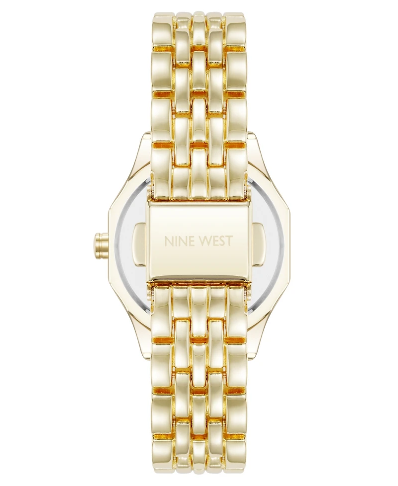 Anne Klein Women's Quartz Exquisite Tan and Gold-Tone Metal Alloy Watch, 28mm