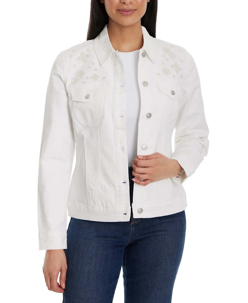 Gloria Vanderbilt Petite Amanda Denim Trucker Jacket