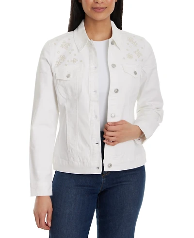 Gloria Vanderbilt Petite Amanda Denim Trucker Jacket