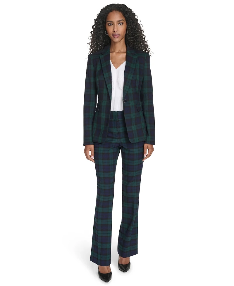 Tommy Hilfiger Women's Watch Plaid Slim Fit Blazer