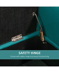 Homcom Button-Tufted Storage Ottoman Bed Bench