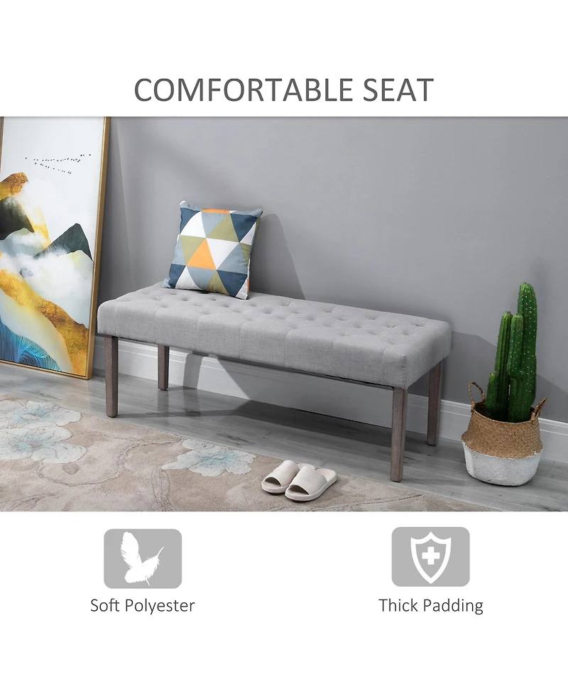 Homcom Modern Simplicity Household Bed End Footstool with Soft Sponge Cushion