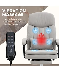 Vinsetto Reclining Vibration Massage Office Chair with Heat, Pillow