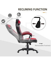 Homcom Massage Chair Office Computer Task Heating Recliner Swivel w/Headrest