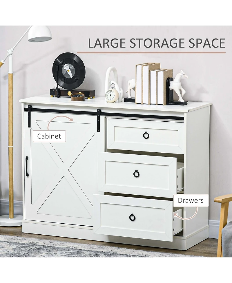Homcom Farmhouse Kitchen Buffet Cabinet with Storage,