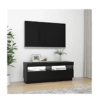 Tv Stand with Led Lights Black 39.4"x13.8"x15.7"