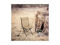 Akiudex all weather outdoor foldable 360 degree swivel chair with iron frame