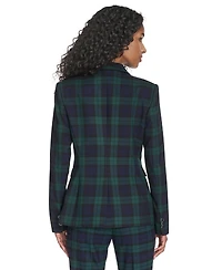 Tommy Hilfiger Women's Watch Plaid Slim Fit Blazer