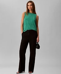 Calvin Klein Women's Printed Chiffon Sleeveless Top
