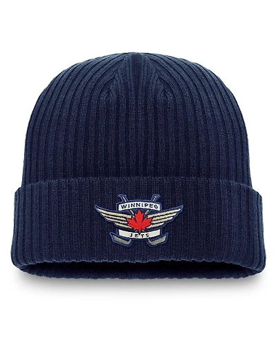 Fanatics Men's Navy Winnipeg Jets Component Cuffed Knit Hat