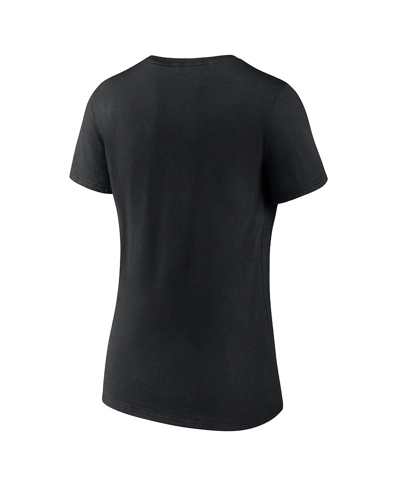 Fanatics Women's Black Vegas Golden Knights Confidential Program V-Neck T-Shirt