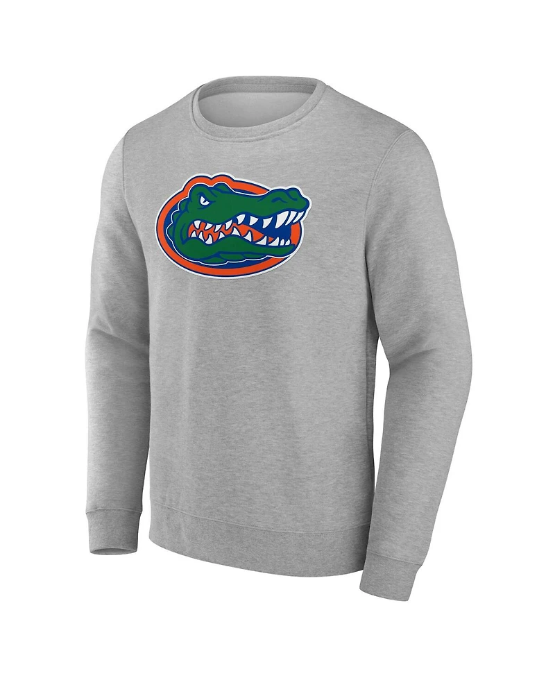 Fanatics Men's Gray Florida Gators Applique Fleece Pullover Sweatshirt