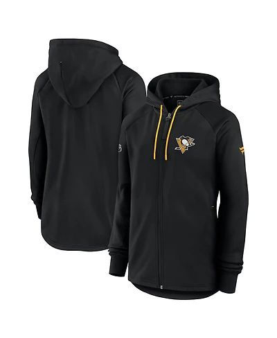 Fanatics Women's Black Pittsburgh Penguins Authentic Pro Rink Fleece Full-Zip Jacket