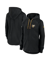 Fanatics Women's Black Pittsburgh Penguins Authentic Pro Rink Fleece Full-Zip Jacket