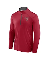 Fanatics Men's Red Tampa Bay Buccaneers Defender Long Sleeve Quarter-Zip Jacket