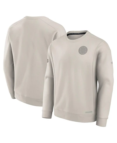 Fanatics Men's Cream Boston Bruins Authentic Pro Road Fleece Pullover Sweatshirt