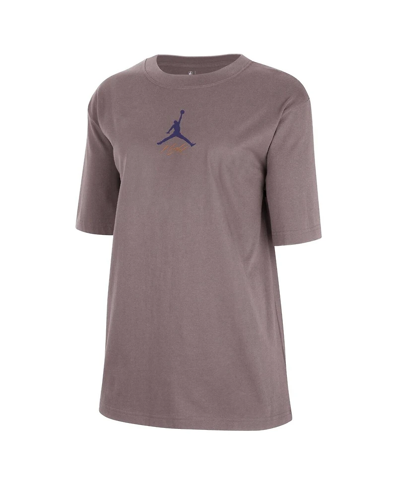 Jordan Women's Charcoal Phoenix Suns Courtside Statement Edition Boyfriend T-Shirt