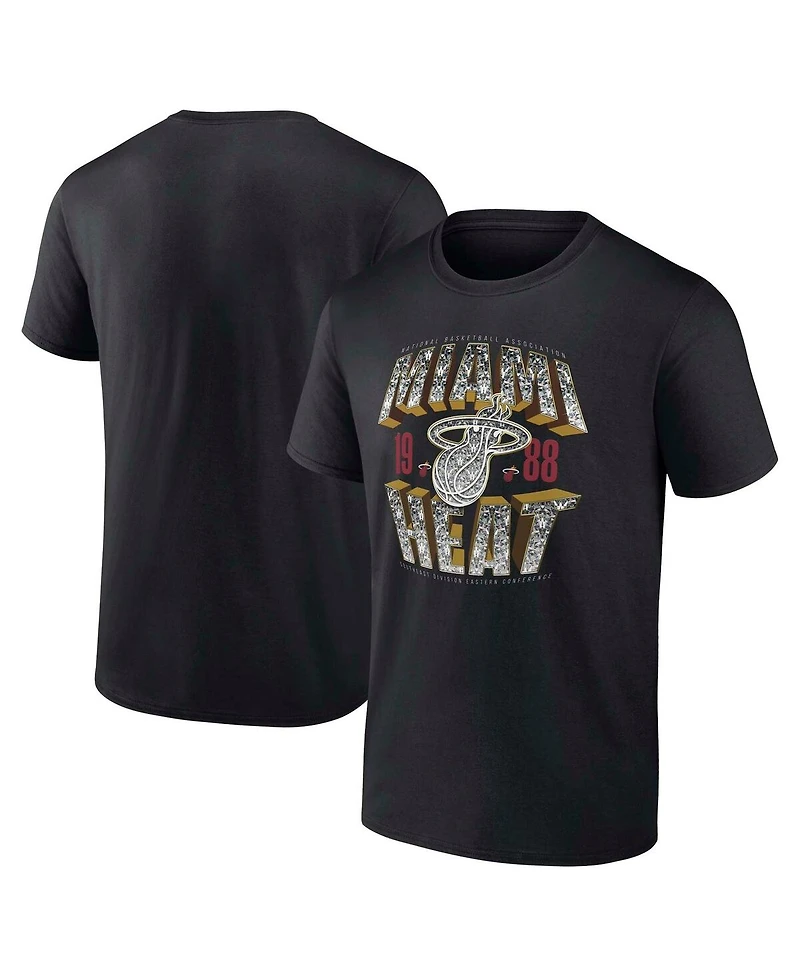 Fanatics Men's Black Miami Heat Quick Strides T-Shirt