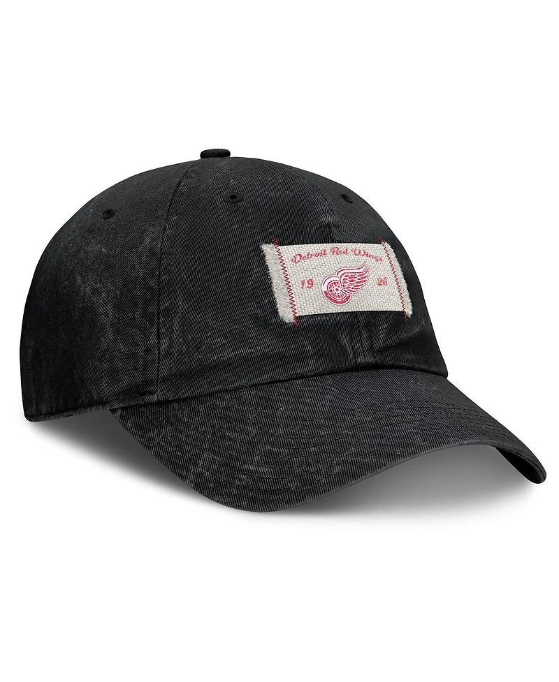 Fanatics Women's Black Detroit Red Wings Heritage Away Game Adjustable Hat