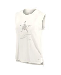Fanatics Women's Cream Dallas Cowboys Studio Embrace Tank Top