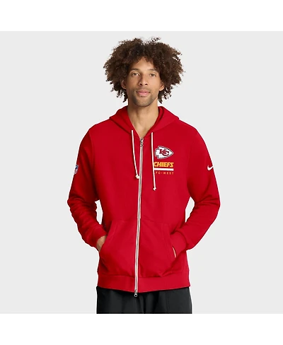Nike Men's Red Kansas City Chiefs Sideline Utility Player Performance Full-Zip Hoodie