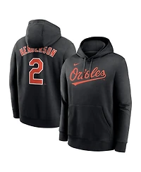 Nike Men's Gunnar Henderson Black Baltimore Orioles Player Name Number Club Fleece Pullover Hoodie