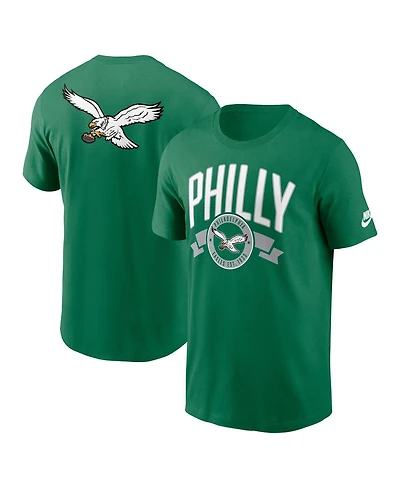 Nike Men's Kelly Green Philadelphia Eagles Rewind Front and Back Hit Essential T-Shirt