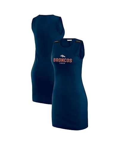Wear by Erin Andrews Women's Navy Denver Broncos Ribbed Tank Dress