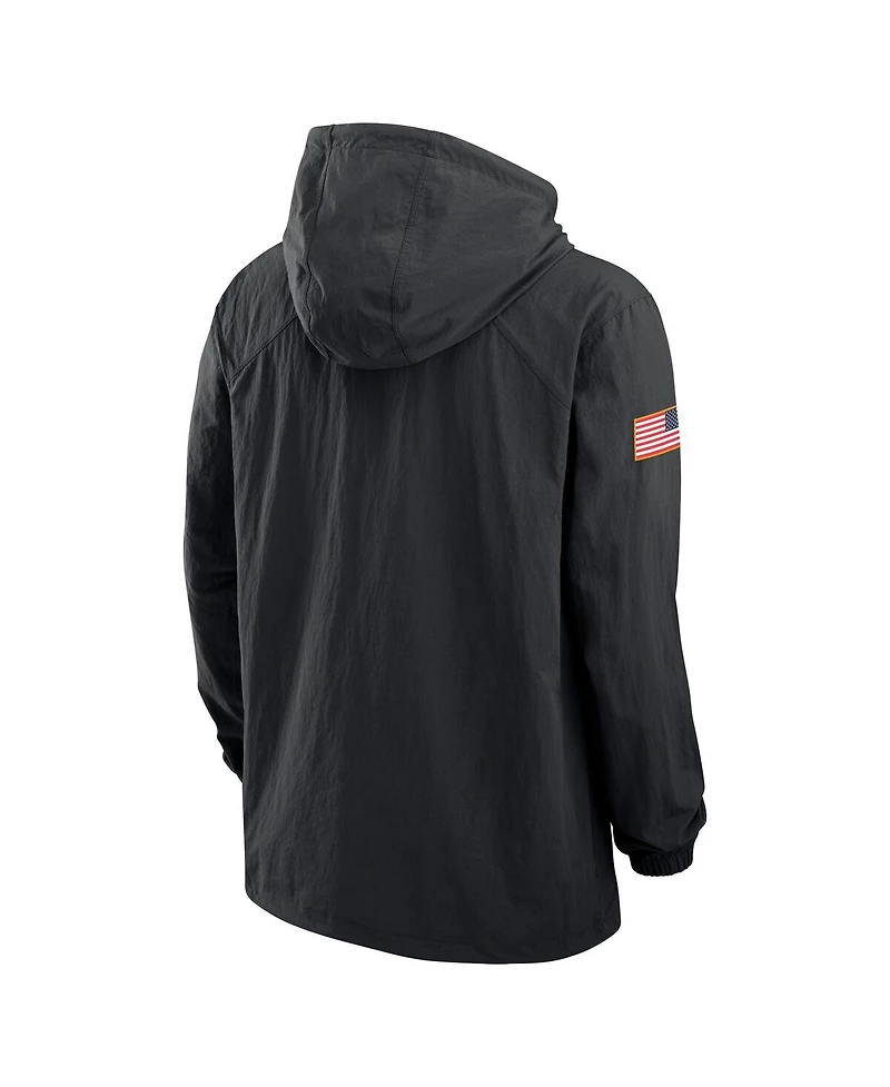 Nike Men's Black Alabama Crimson Tide Full-Snap Hoodie Military Jacket