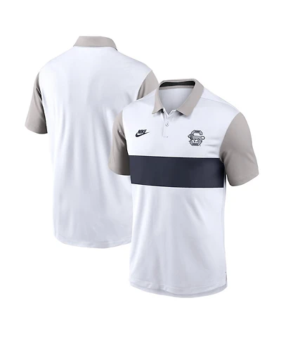 Nike Men's White/Gray Penn State Nittany Lions Athletic Prep Legacy Logo Vapor Performance Polo Shirt