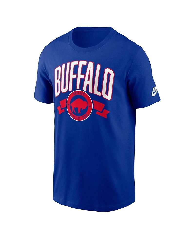 Nike Men's Royal Buffalo Bills Rewind Front and Back Hit Essential T-Shirt