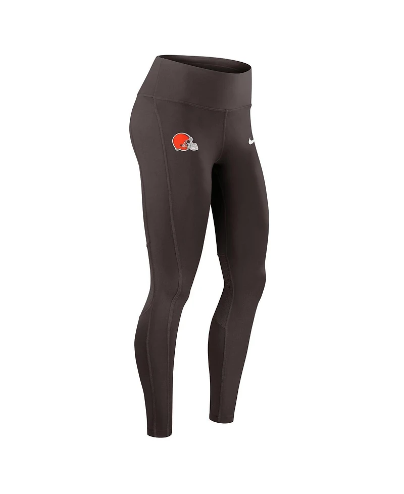 Nike Women's Brown Cleveland Browns Primetime Epic Fast Performance Leggings