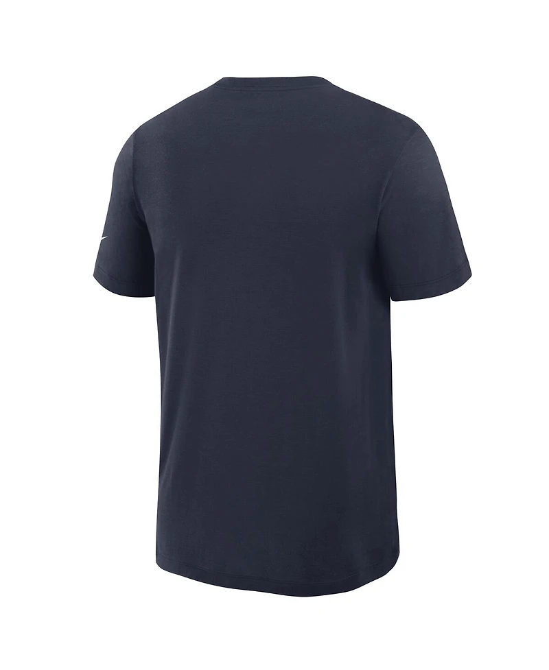 Nike Men's Navy Chicago Bears Left End Run Slub Performance T-Shirt