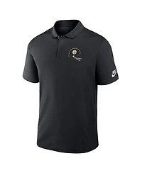 Nike Men's Black Pittsburgh Steelers Rewind Victory Performance Polo Shirt