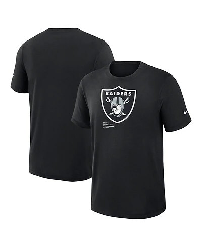 Nike Men's Black Las Vegas Raiders Left End Run Slub Performance T-Shirt