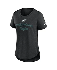 Nike Women's Black Philadelphia Eagles Script Tri-Blend T-Shirt