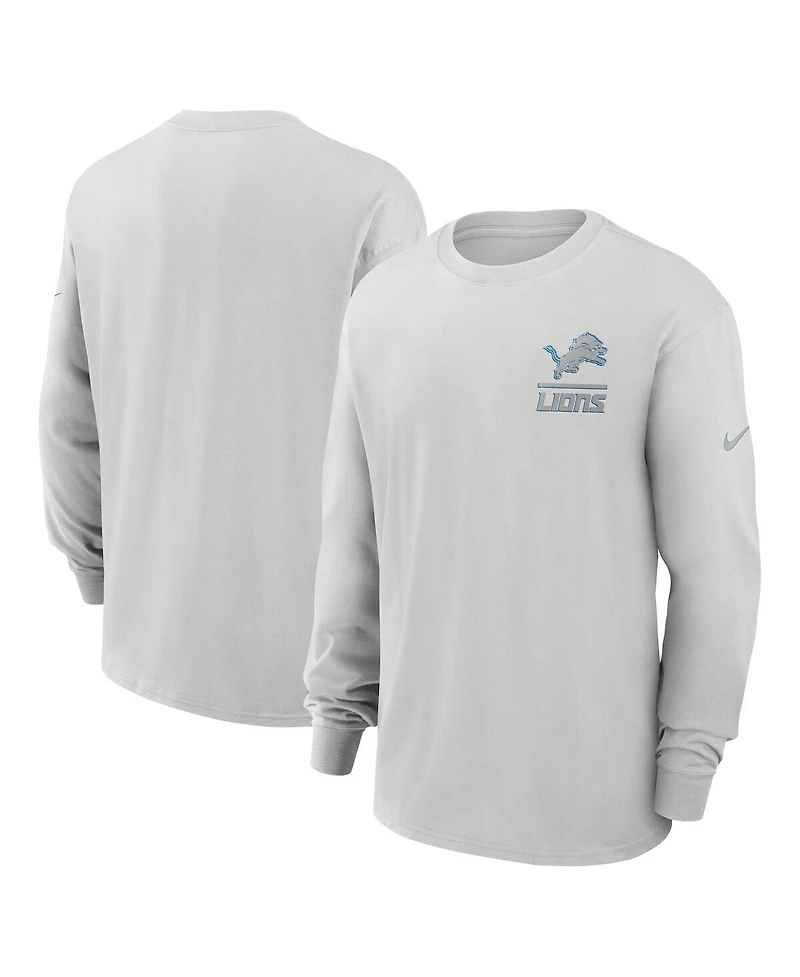 Nike Men's Gray Detroit Lions Essential Heavy Max90 Long Sleeve T-Shirt