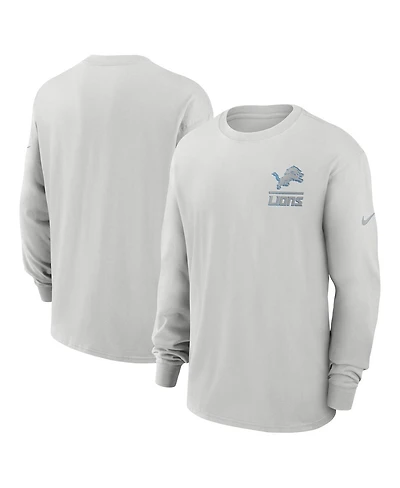 Nike Men's Gray Detroit Lions Essential Heavy Max90 Long Sleeve T-Shirt