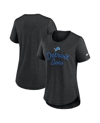 Nike Women's Black Detroit Lions Script Tri-Blend T-Shirt