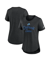 Nike Women's Black Detroit Lions Script Tri-Blend T-Shirt