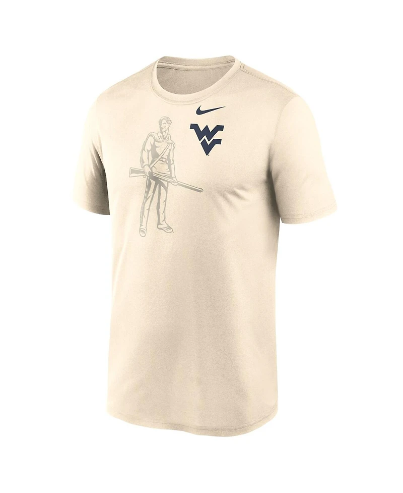 Nike Men's Natural West Virginia Mountaineers Campus Shadow Legend Performance T-Shirt