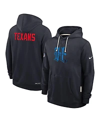 Nike Men's Navy Houston Texans Sideline Offensive Set Play Performance Pullover Hoodie