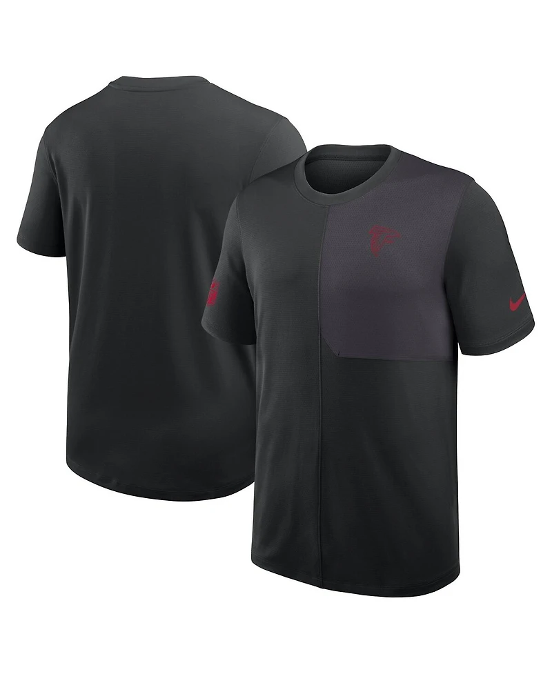 Nike Men's Black Atlanta Falcons Sideline Uv Performance Coach Shirt
